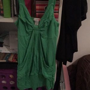 Bright green tank top